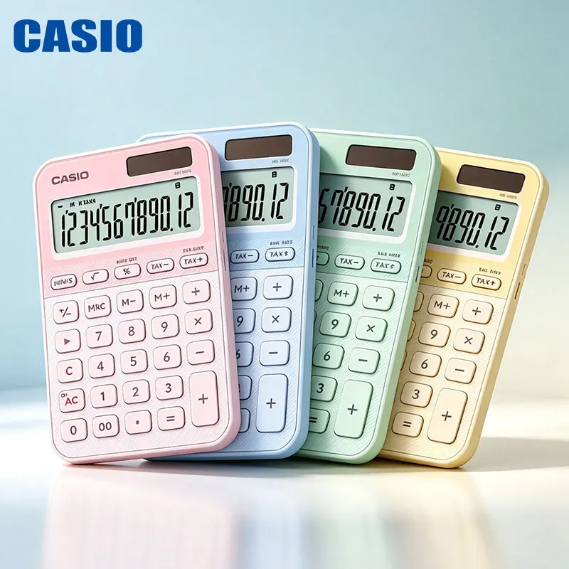 Casio MS-20YC/SL-310YC Basic Calculator, Silent Button, Extremely Long Battery Life, Professional Learning Calculation Tool