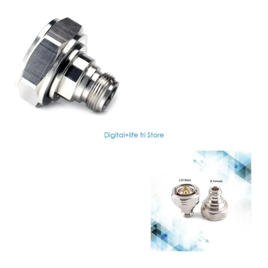 E06D L29 7/16 DIN Male Plug to N Female Adapter Converters 7/16 DIN Adapter Straight Adapter for Communication Networking