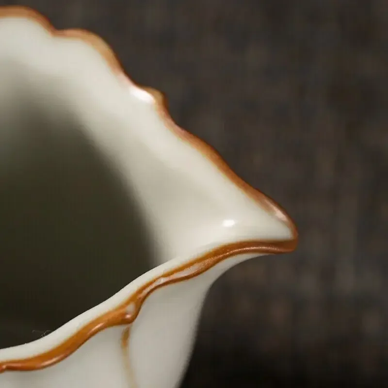 Ruyao Craft Porcelain Pitcher Ceramic Fair Cup Chinese Handmade Crackle Glaze