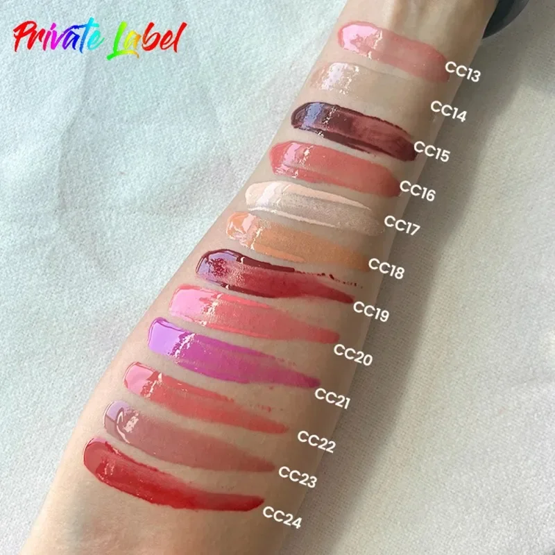 Private Label 6Ml Water Lipgloss Langdurige Hydraterende Voeding Lipmake-Up Schoonheid Cosmetica Sexy Rode Lip Tint Bulk Custom