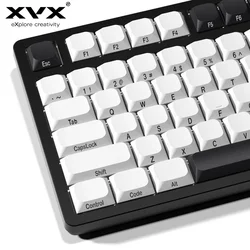 Xvx inclinação baixo perfil keycaps lado-impresso cinco lados corante sub pbt keycaps ampla compatibilidade gradiente chave boné 127/134 teclas