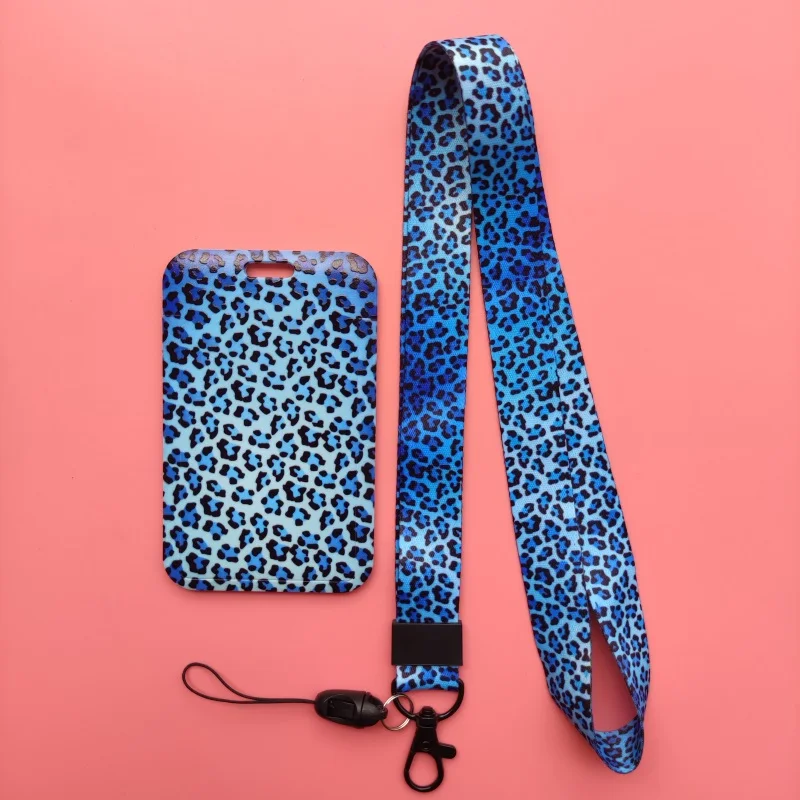 Mode Leopard Muster Großhandel Damen Lanyard ID Abzeichen Halter Hohe Qualität ABS Slide Design ID Karte Halter – Detail 6