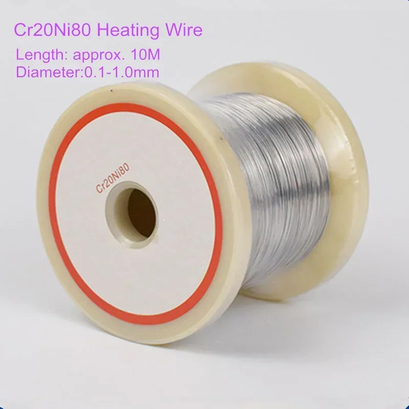 10M Cr20Ni80 Heating Wire Nichrome Wire Cutting Foam Resistance Wires Alloy Heating Yarn Diameter 0.1-1mm