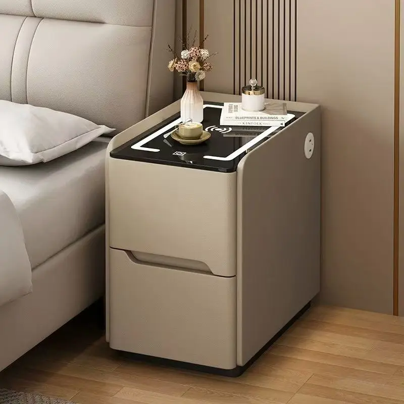 Wholesale Modern Naturalism Thickened Solid Wood Panels More Stable Structure Spacious 2-Drawer Storage Luxury Bedside Table