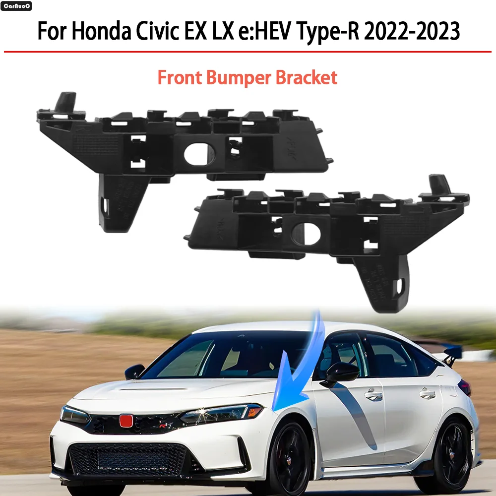 Опорные кронштейны переднего бампера Perfect Fit L и R OEM Стандарт Простая установка для Honda Civic EX LX Touring Type-R 2022-2023 Опорные кронштейны переднего бампера Perfect Fit L и R OEM Стандарт Простая установка для Honda Civic EX LX Touring Type-R 2022-2023