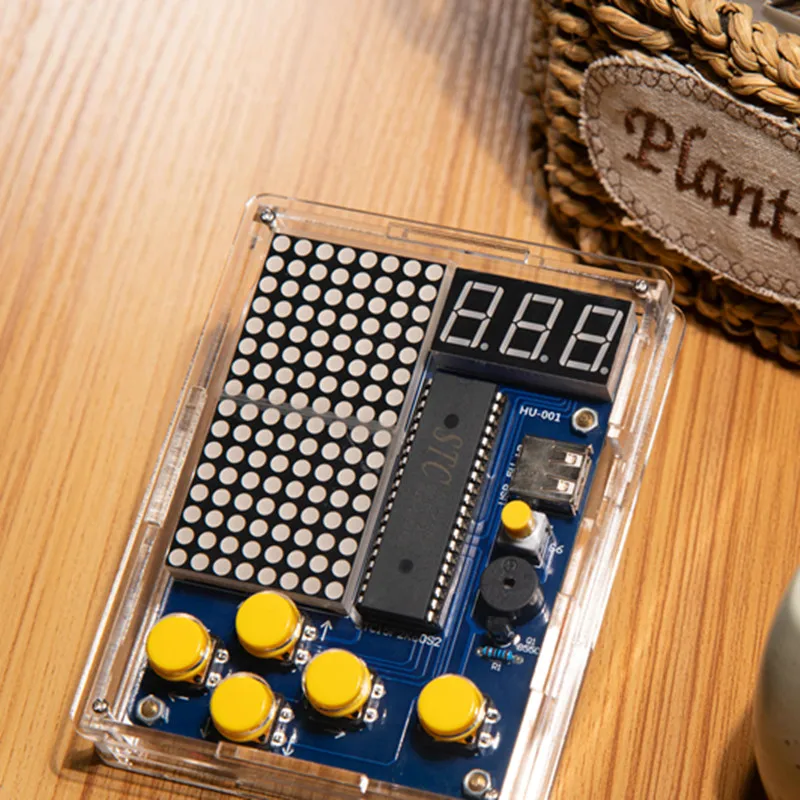 DIY Electronic Kit Pixel Game Machine Production Kits 51 Microcontroller Snake Plane Racing Game Fun school Welding Assembly