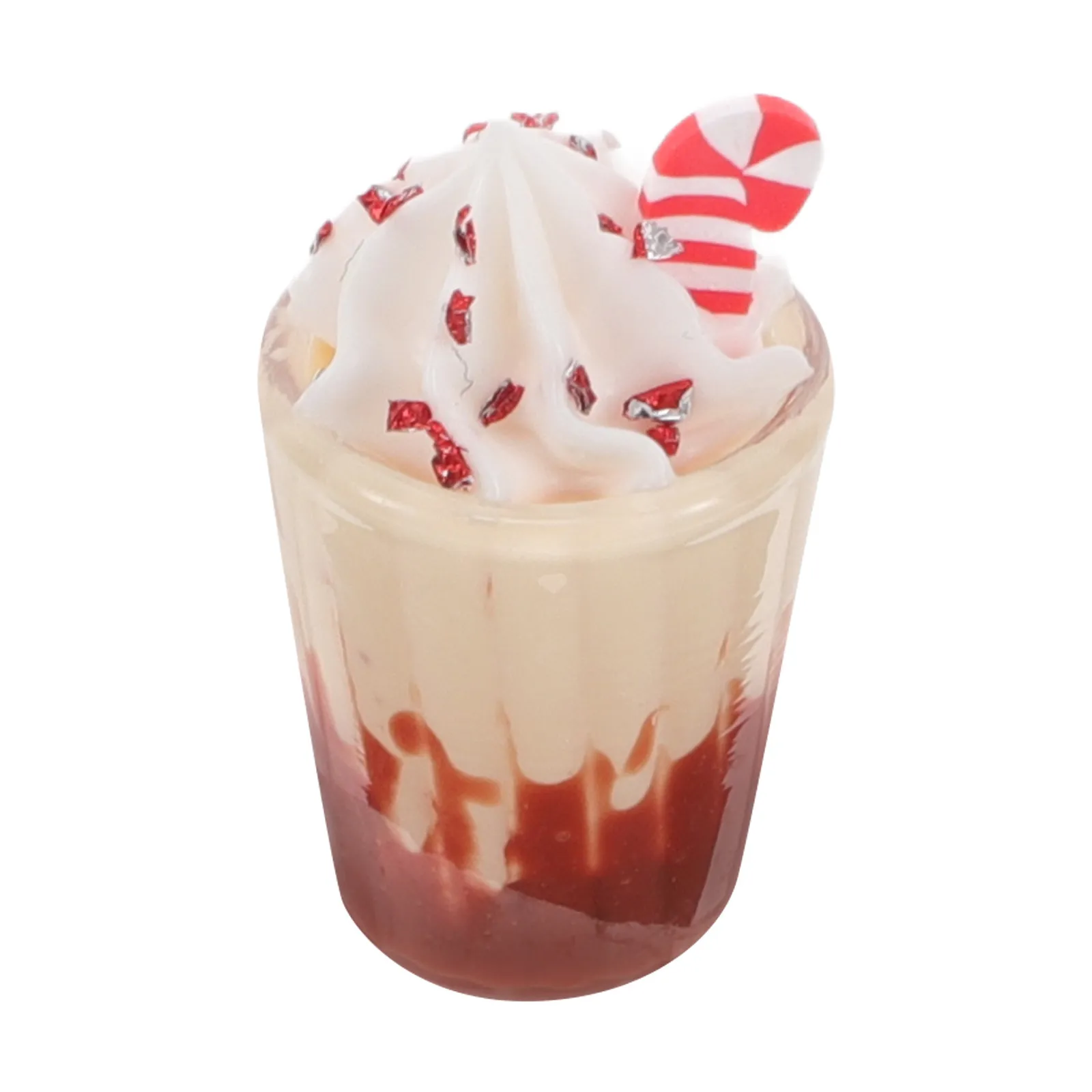 Compact Mini Latte Coffee Cup Christmas Decor for Mini Kitchen Living Room Decor Simulation Drink Prop Micro