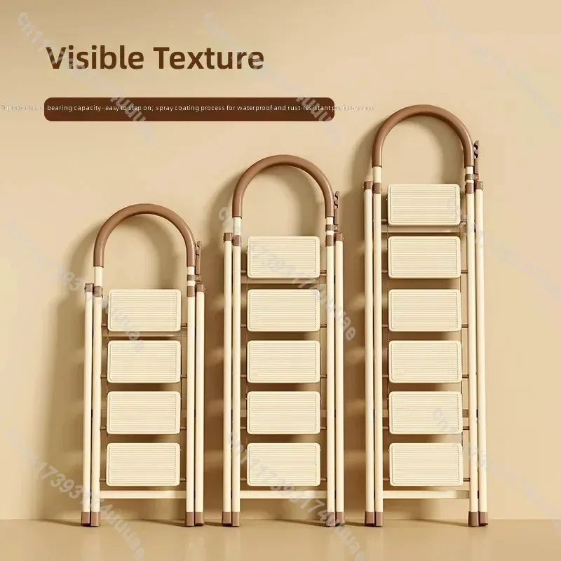 Folding Telescopic Ladder Thickened Herringbone Step Stool Multi Functional Portable Indoor Household Small Light Weight