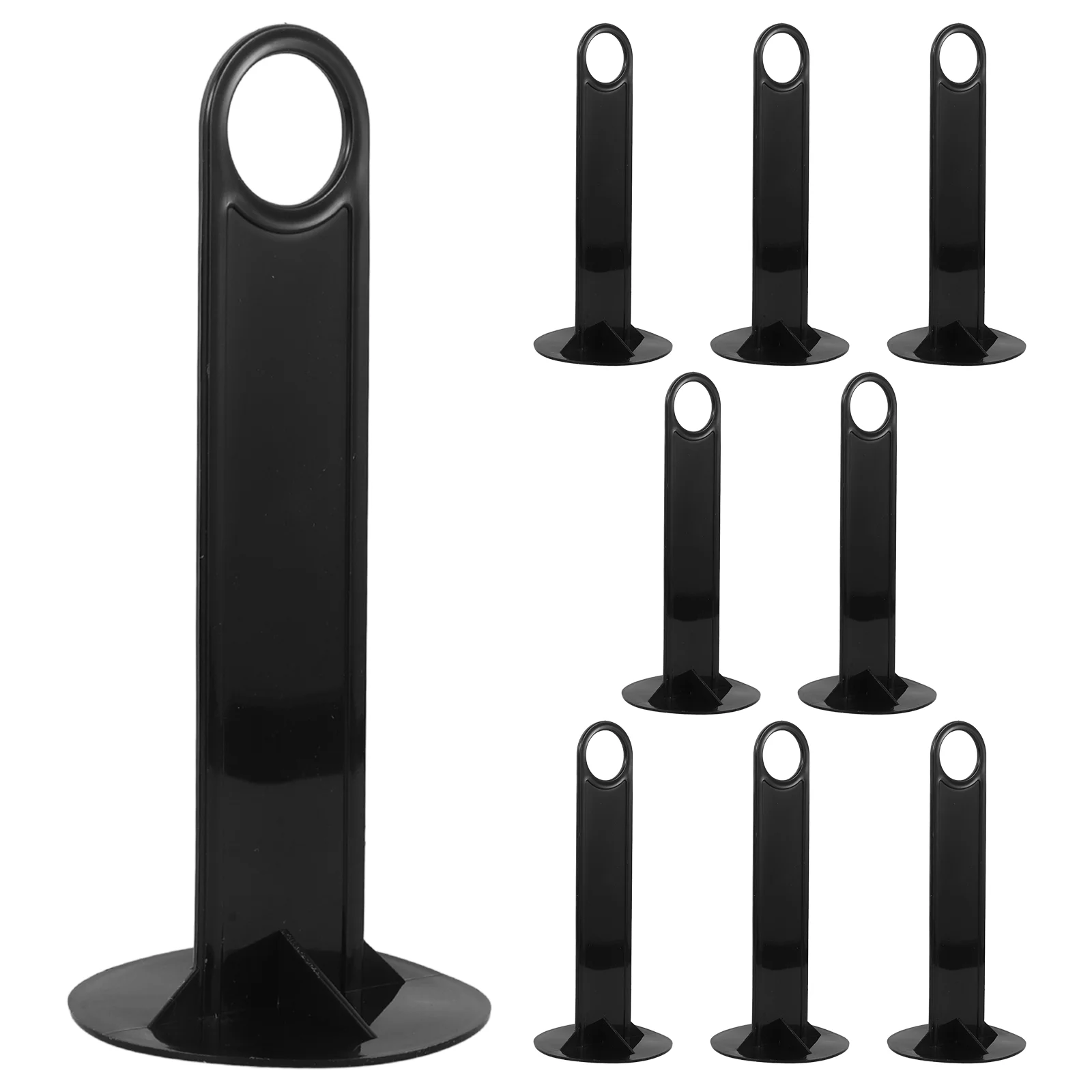 

8 Pcs Football Training Equipment 5pcs Disc Cone Holders Plastic Stand Sports Sign Plate Racks Black