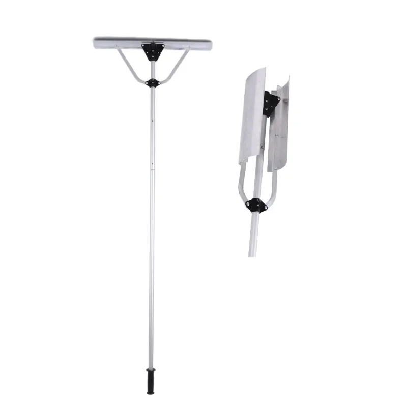 Aluminum Roof Snow Rake Foldable Snow Shovel Removable Handle Ice Scraper Tool for Car Truck Home Winter Cleaning Equipment