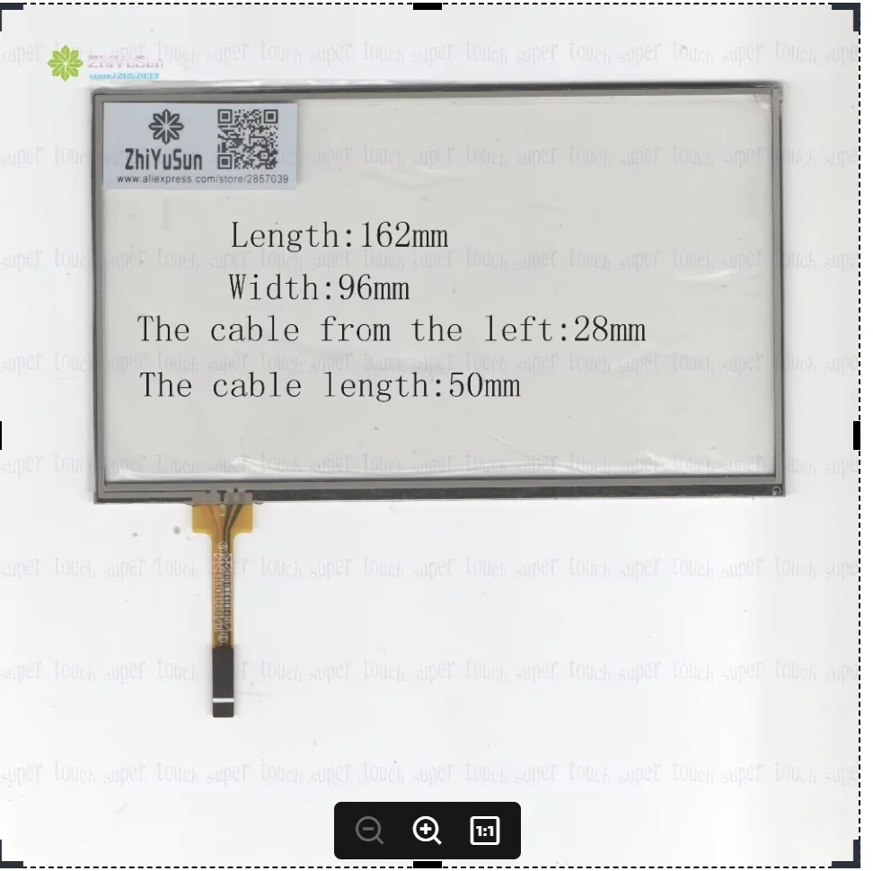 ZhiYuSun KDT-5159 7Inch 162*96 4Wire Resistive TouchScreen Panel Digitizer  162mm*96mm for GPS CAR this is compatible