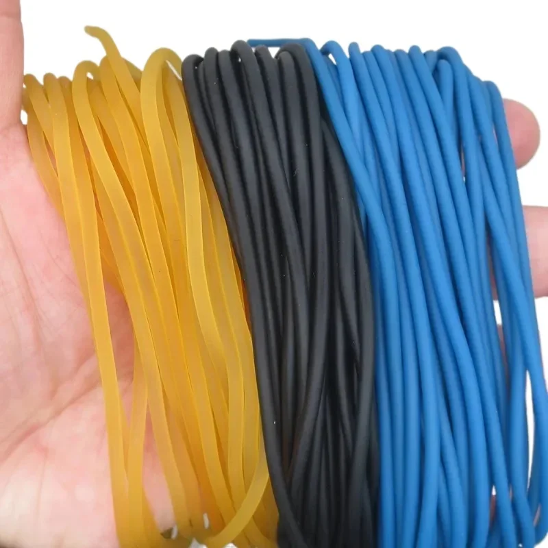 500g/lot 1.2/1.4/ 1.6/ 2.0/ 2.2/ 2.4/ 2.5mm Elastic Rubber Line Solid Rubber Rope Elastic Strapping Fishing Line Plain Rope Line