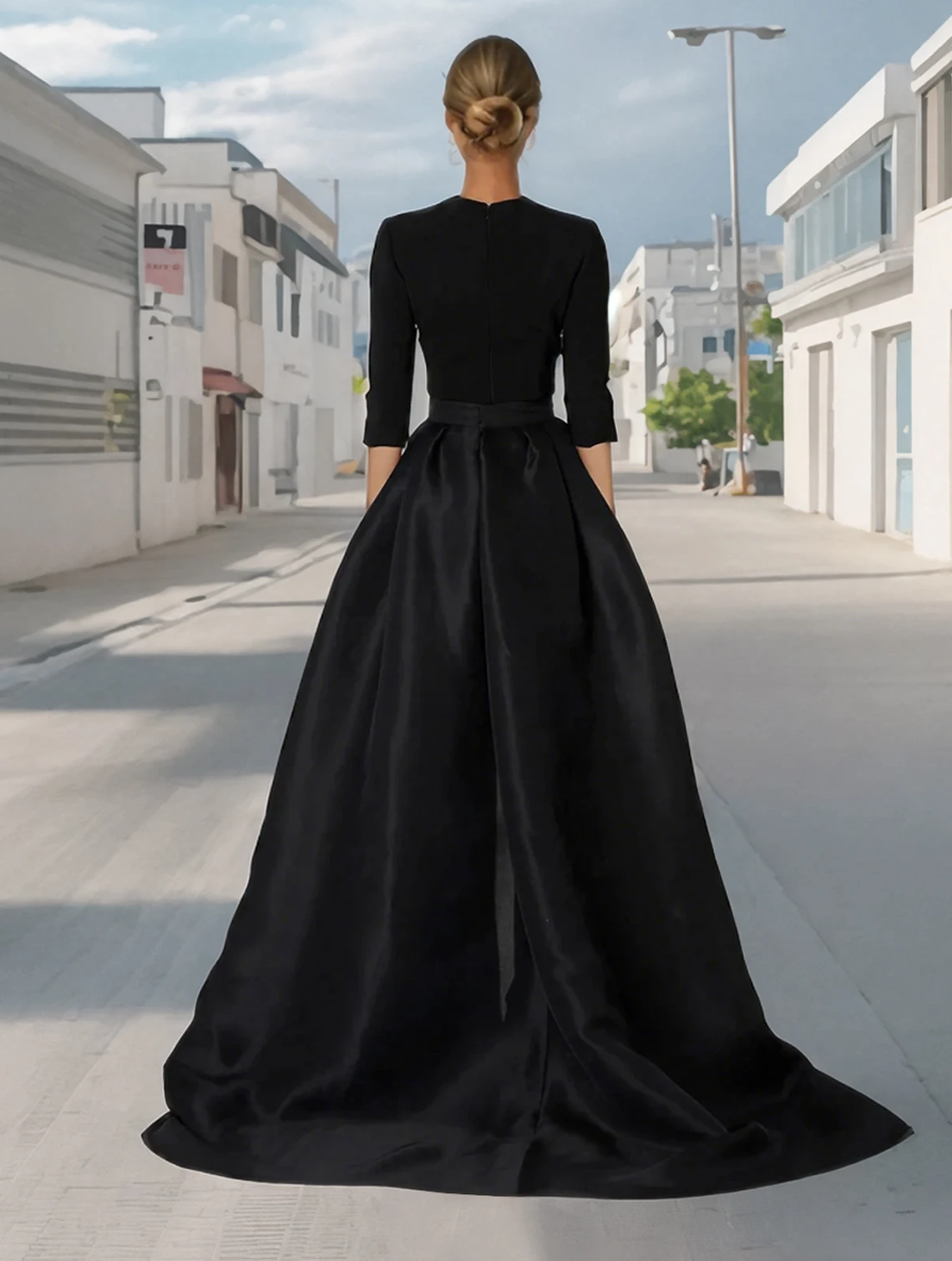 Jumpsuit/Pantsuit Plus Size Curve Dress Wedding Guest Elegant Simple Black Dress Stretch Fabric Solid Color 2025 free customized