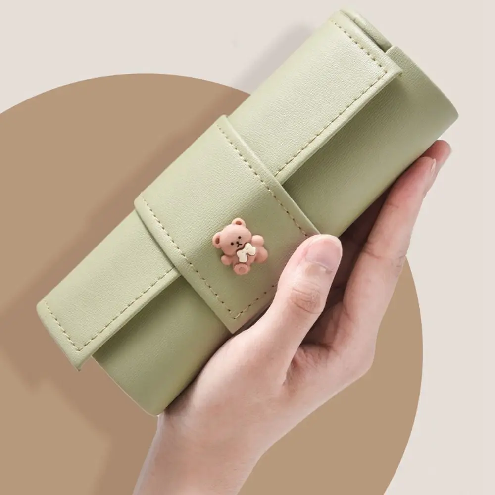 PU Leather Bear PU Glasses Box Cute Eyeglasses Case Printing Glasses Case Eyewear Case Printed Eyeglasses Holder Outdoor