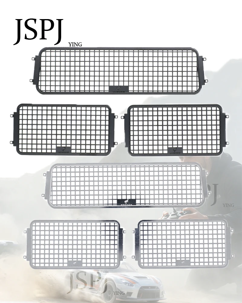 3D Metal Side & Rear Window Netting Decor Accessories Fit Traxxas TRX4 92076-4 Bronco 1/10 RC Crawler Body Upgrade Parts