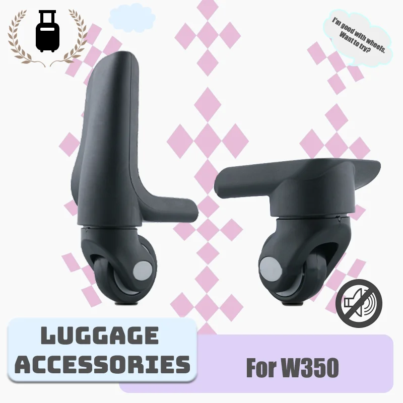 For W350 Luggage Wheels Replacement Parts Ultra-Quiet, Wear-Resistant, High-Elasticity Rubber Wheels Suitcase Wheels Replacement