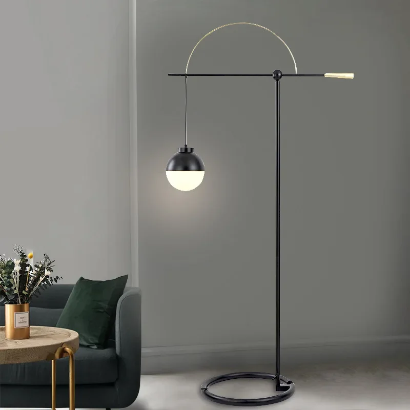 Modern Minimalist Ring Vertical Floor Light Living Room Study Model Room Club Fishing Floor Lamp Salon Decor Bedroom Accessories