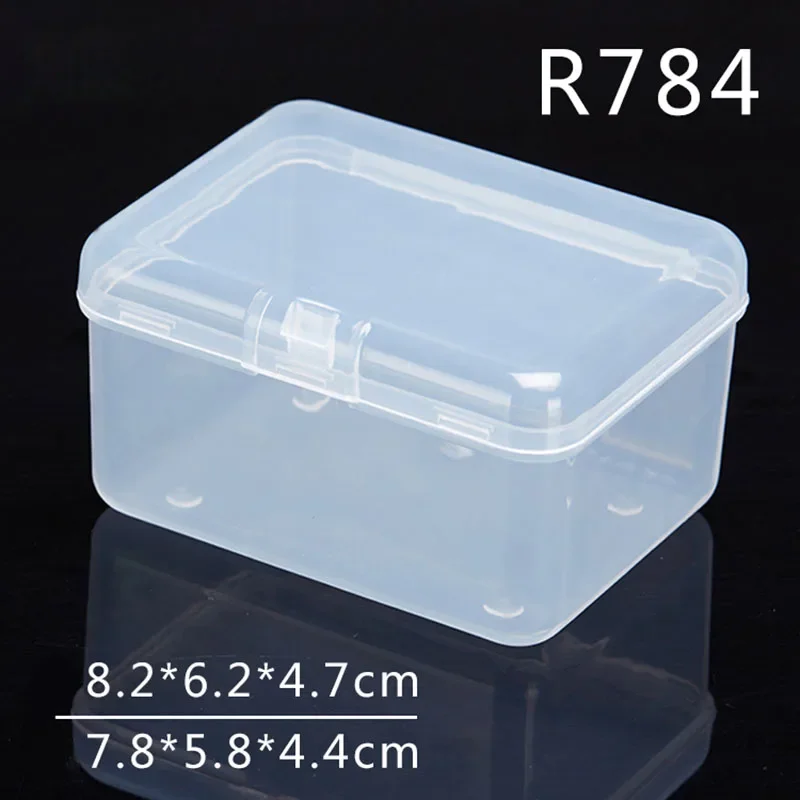 Transparent Plastic Storage Box Jewelry Storage Container Portable Earring Ring Earplugs Packaging Storage Case