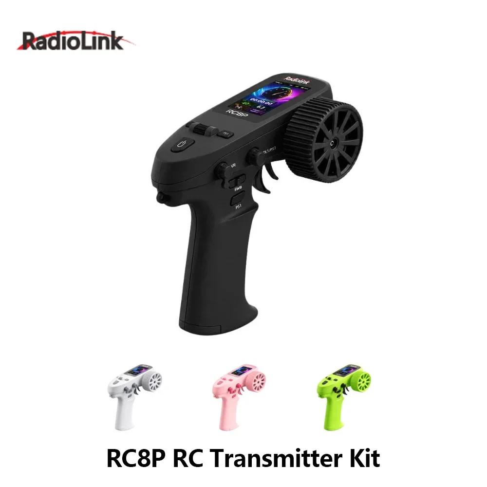 RC Transmitter 8 Channels 2.4GHz Radiolink RC8P with R8FG Receiver Voice Broadcast Pocket Remote for RC Cars Crawlers