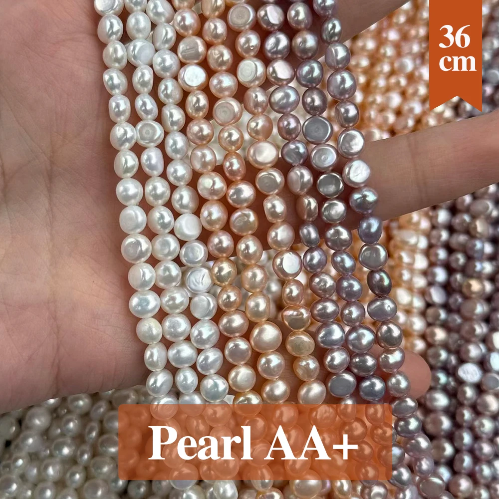 AA+ Natural Freshwater Pearls Bead Two Sides Light Pearl Loose Spacer Beaded for Making DIY Jewerly Necklace Bracelet 5-6mm