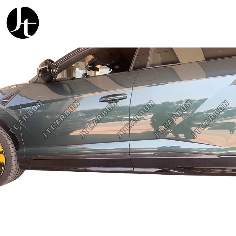 شرائط تزيين السيارة من ألياف الكربون الحقيقية لامبورغيني أوروس حامي الباب قطاع الديكور زخارف قولبة السيارة
