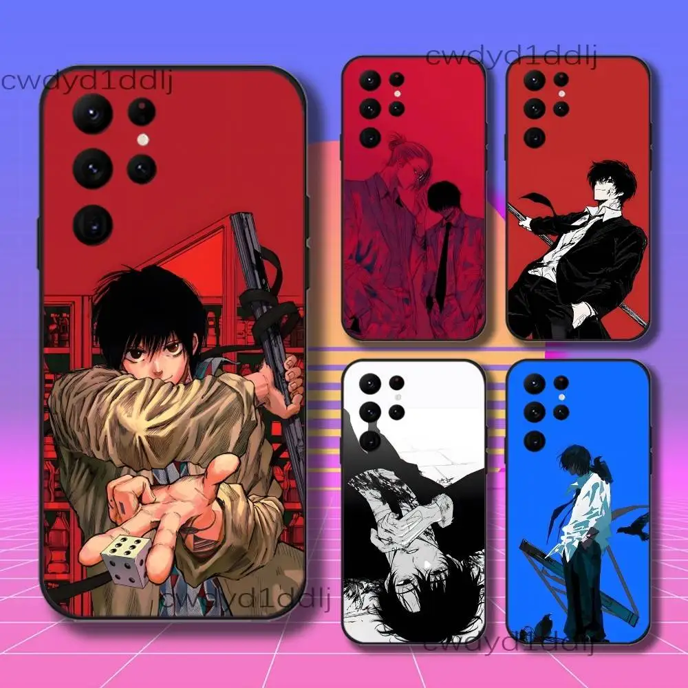 

S-Sakamoto Days Anime Phone Case For Samsung S10,S21,FE,S21 ,S26,S25,S24,S23,Ultra,S9,S22,Plus Black Shockproof TPU