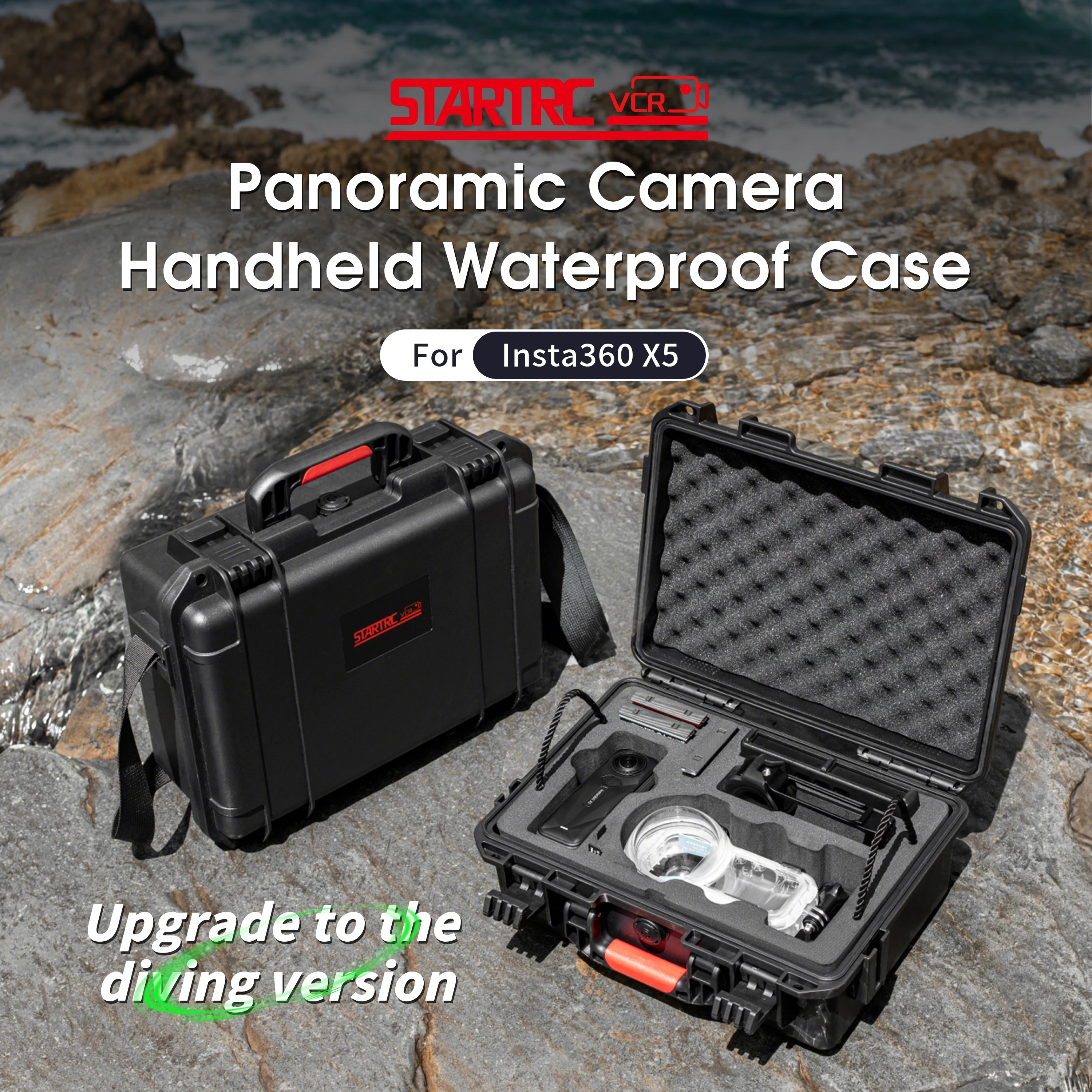Hard Carring Case for Insta360 X5 Accessories Waterproof Protective Hardshell Dual Layers Cases for Insta 360 X5