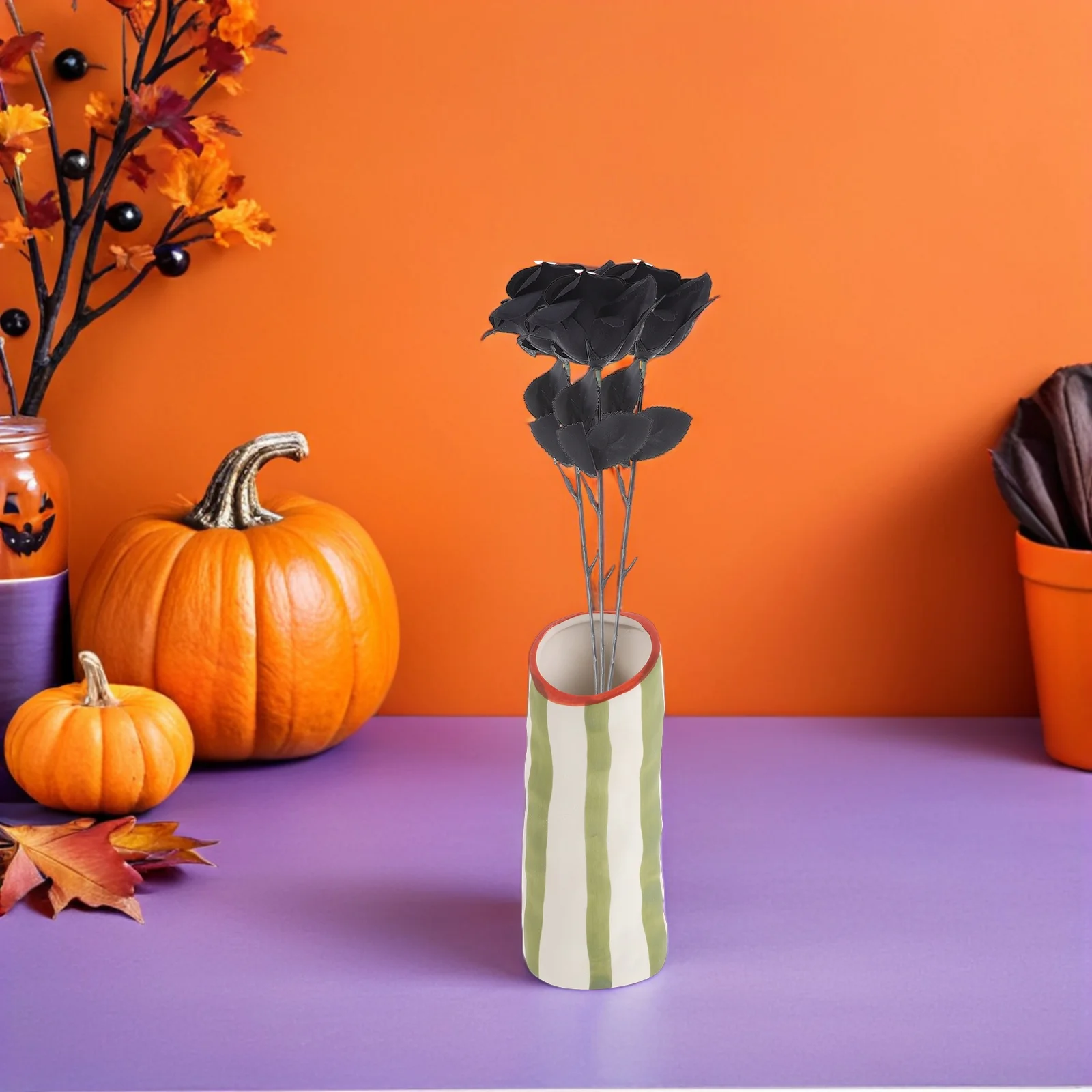 

12 Pcs Decoration Artificial Bouquet Black Cloth Plant for Outdoors