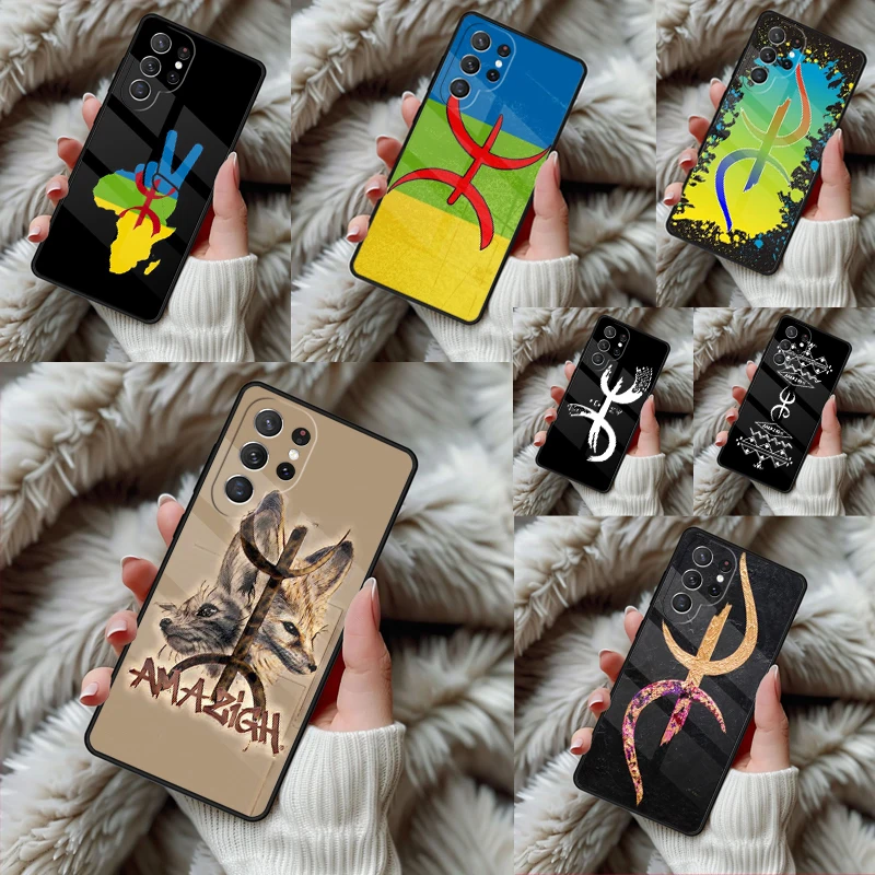 Amazigh Flag Phone Case For Samsung Galaxy S24 S25 S26 Ultra S22 S23 Plus S21 S20 FE Note10 TPU Cover