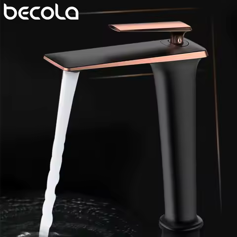 Basin Faucets Black Brass Faucet Hot and Cold Bathroom Sink Faucet Deck Mounted Toilet White/Gold Color Mixer Water Tap