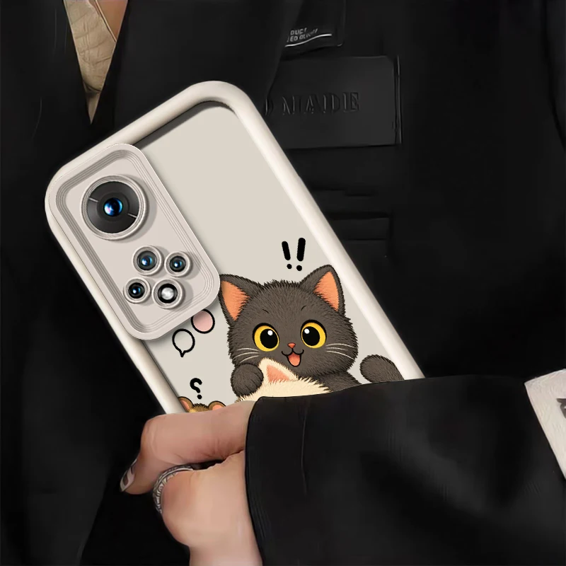 Cute Funny Cat Pattern Phone Case For Honor Magic 8 7 4 Lite 6 Pro Play 7T 8T 30 60 Plus Drop Resistant Silicon Soft Covers Capa view 3