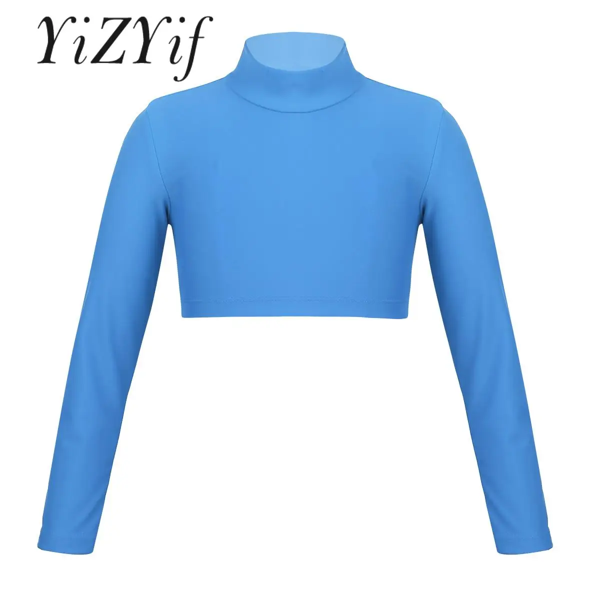 Kids Girl Basics Sportswear Athletic Stretch T-Shirt Crop Top Gymnastics Shirt Latin Jazz Dancing Clothing Performance Dancewear