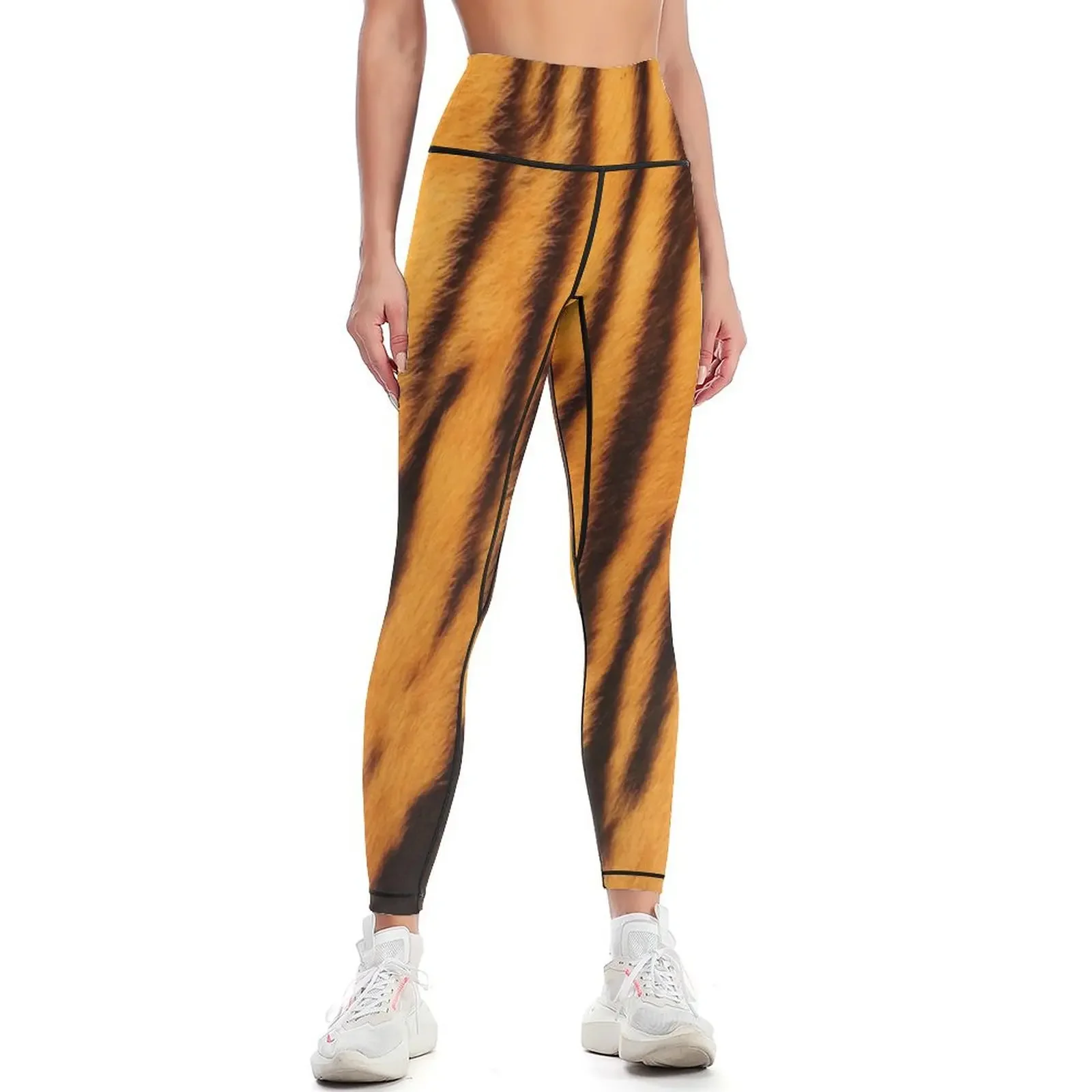 

Tiger Print Animal Skin Fur Pattern Leggings gym sportswear woman legging gym workout clothes for Womens Leggings