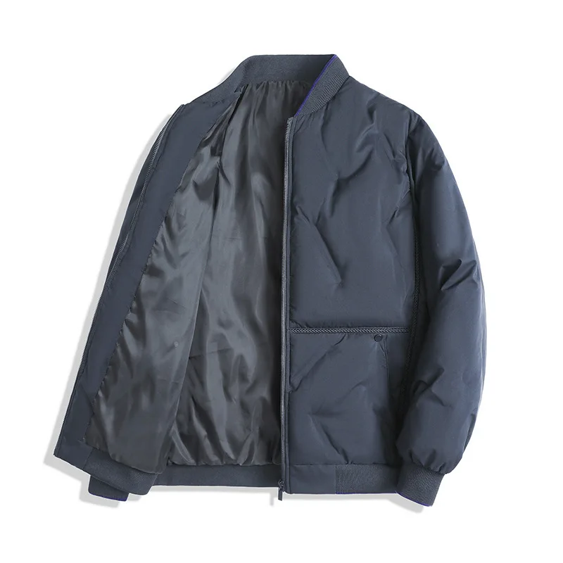 2026 New Down Cotton-padded Clothes Winter Thickened Cotton-padded Clothes Men's New Trendy Gown Casual Youth Jacket Trendy Versatile Cotton-padded Jacket Top