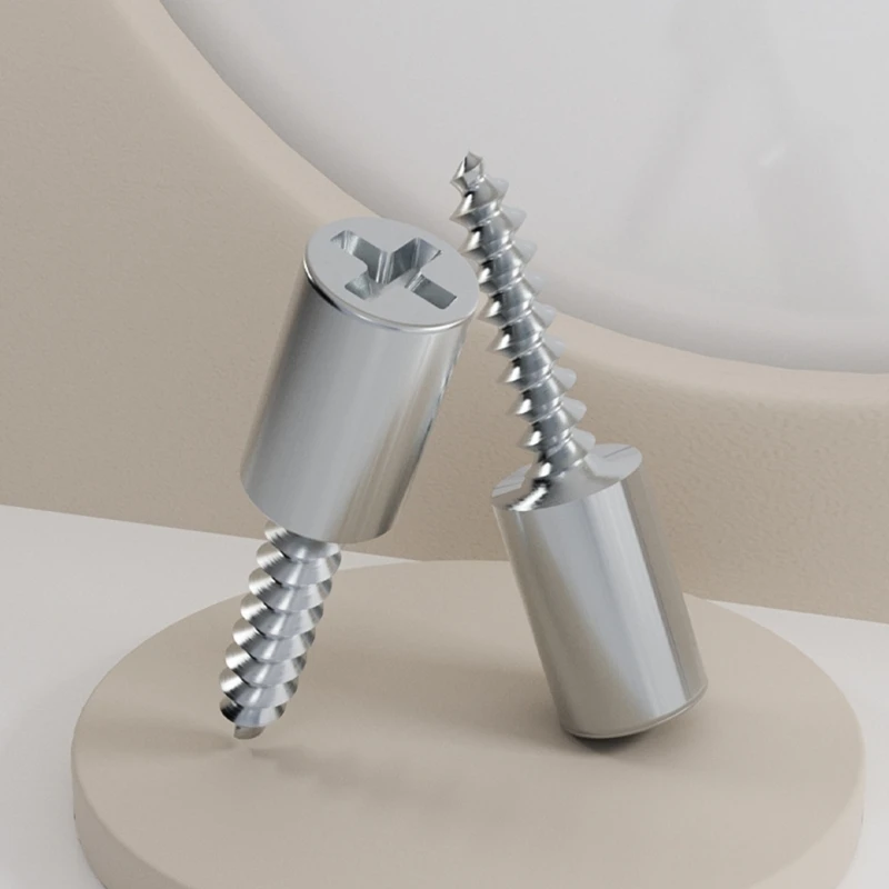 20Pieces Shelf Support Pegs Self-Tapping Screw Integrated Laminate Tray Spacer With Dust Cover for Cabinet Home-Kitchen