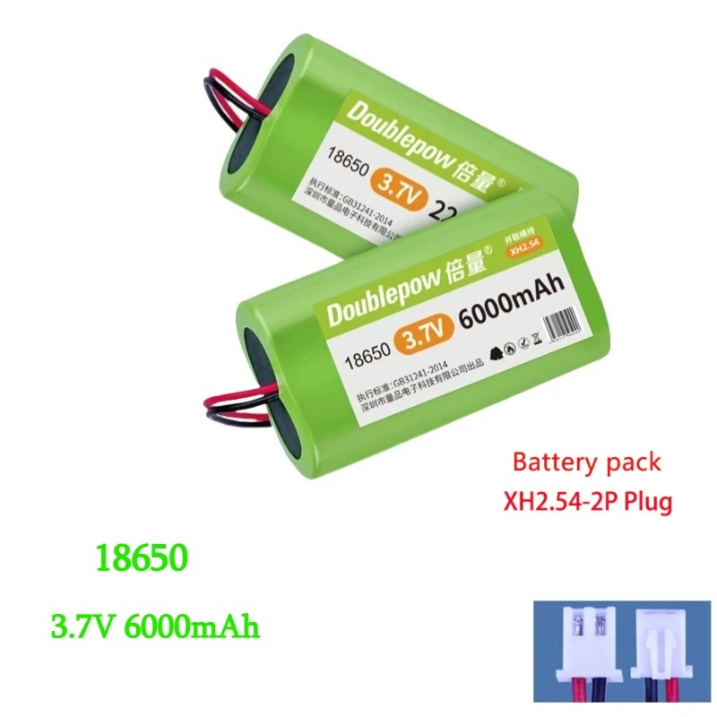 18650 3.7V Lithium Battery Pack 6000mAh Rechargeable Battery for Fishing LED Light Bluetooth Speaker RC Car DIY