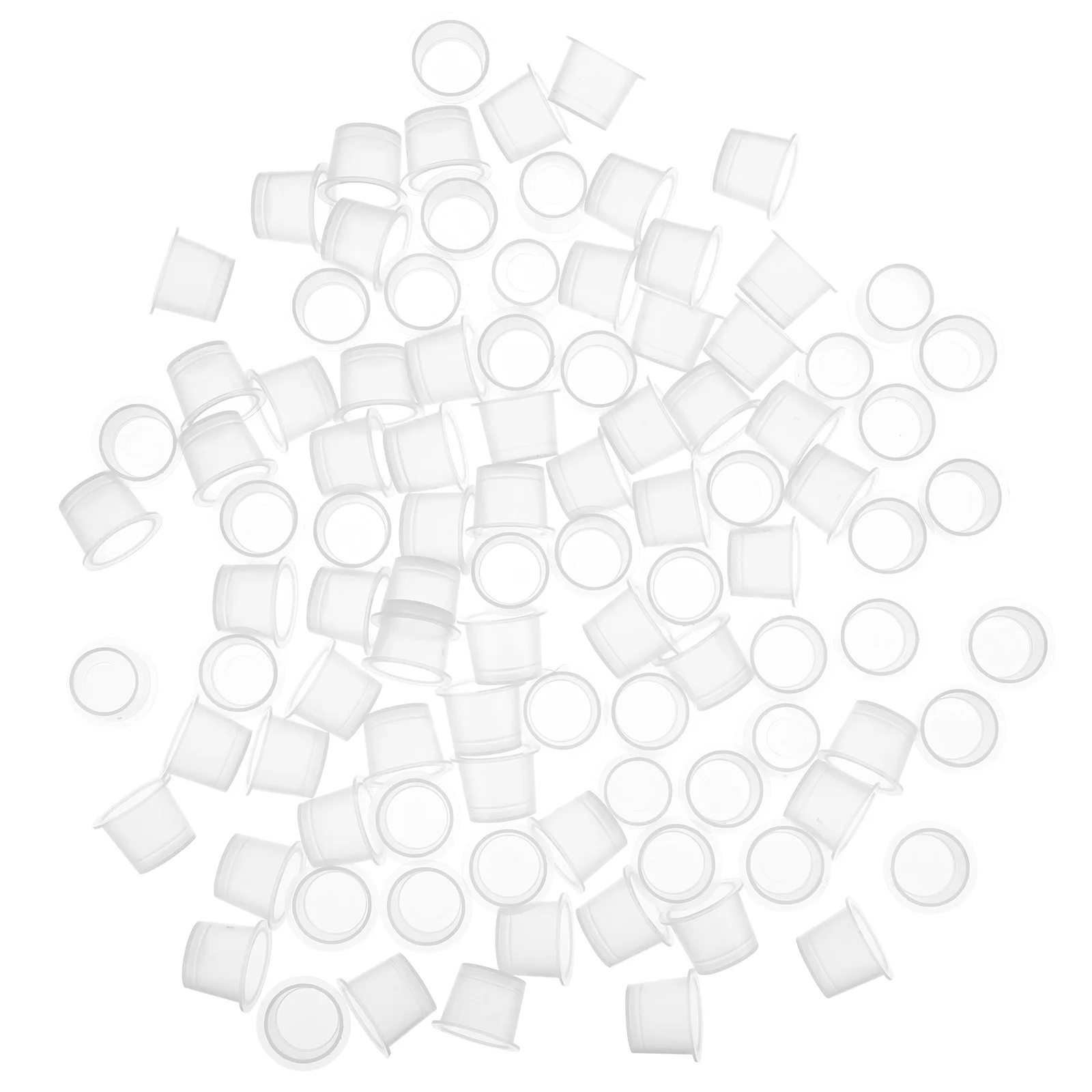 

100Pcs Plastic Tattoo Ink Caps Clear Pigment Containers Easy Clean Storage Ideal for Amateurs Professionals Tattooing Supplies