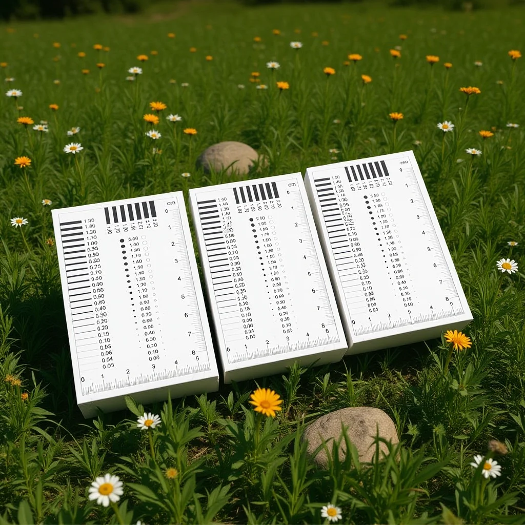 

3pcs Plastic Crack Width Measuring Tool High Precision Surface Defect Inspection Ruler Portable Gauge For Scratch Spot Detection