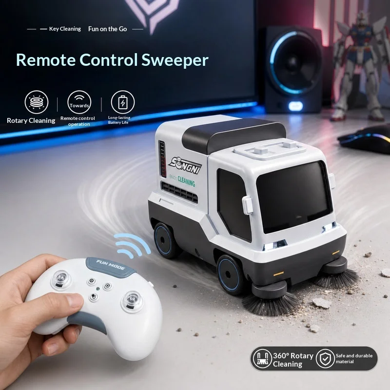 Mini RC Remote Control Vacuum Cleaner Car Drift Desktop Cleaning Truck 2.4G Wireless RC Toy Car Creative Birthday Gift