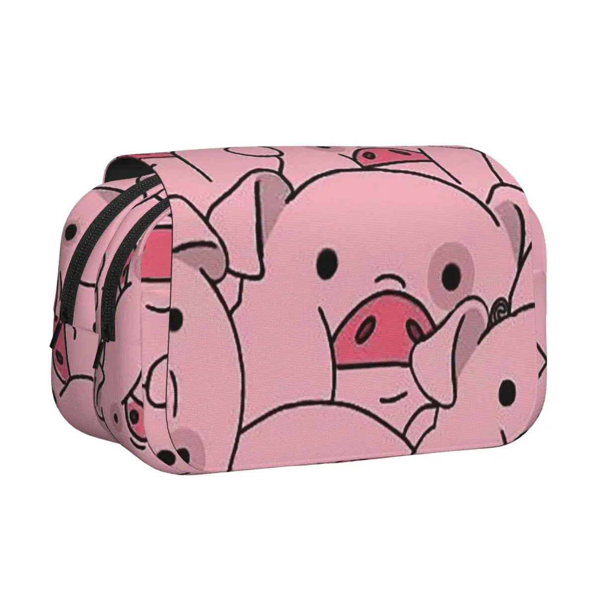 Cute Pet Pig Waddles Cartoon Pencil Cases Pencil Pouch Hard Shell Leather Large Storage Pen Box Pencil Bag for Students School