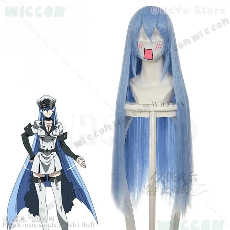 أزياء CyAnime Akame Ga KILL Esdeath التأثيرية مع قبعة وجوارب ملابس شعر مستعار للنساء مجموعة كاملة من Esdeath Empire ملابس عامة للحفلات