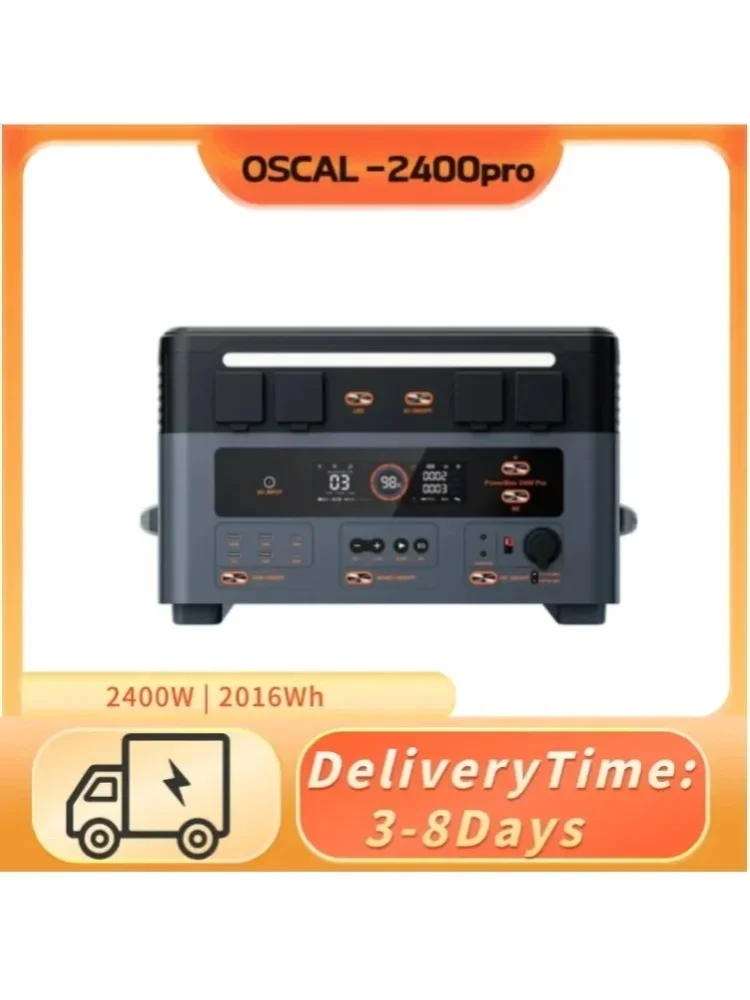 OSCAL PowerMax 2400 Pro Off-Grid Powerstation 2016Wh – 2400W Nennleistung / 4800W Spitzenleistung, Heim-Backup, Camping & Notstromversorgung