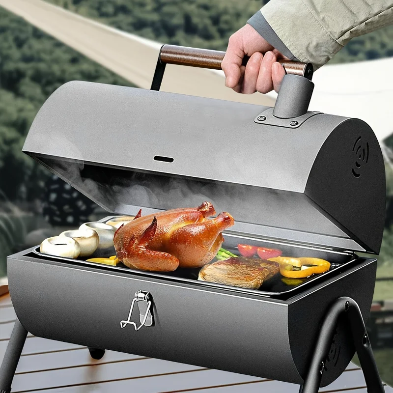 Portable Charcoal Grill Outdoor Stove: BBQ Easy To Take Two Side Carbon Griller