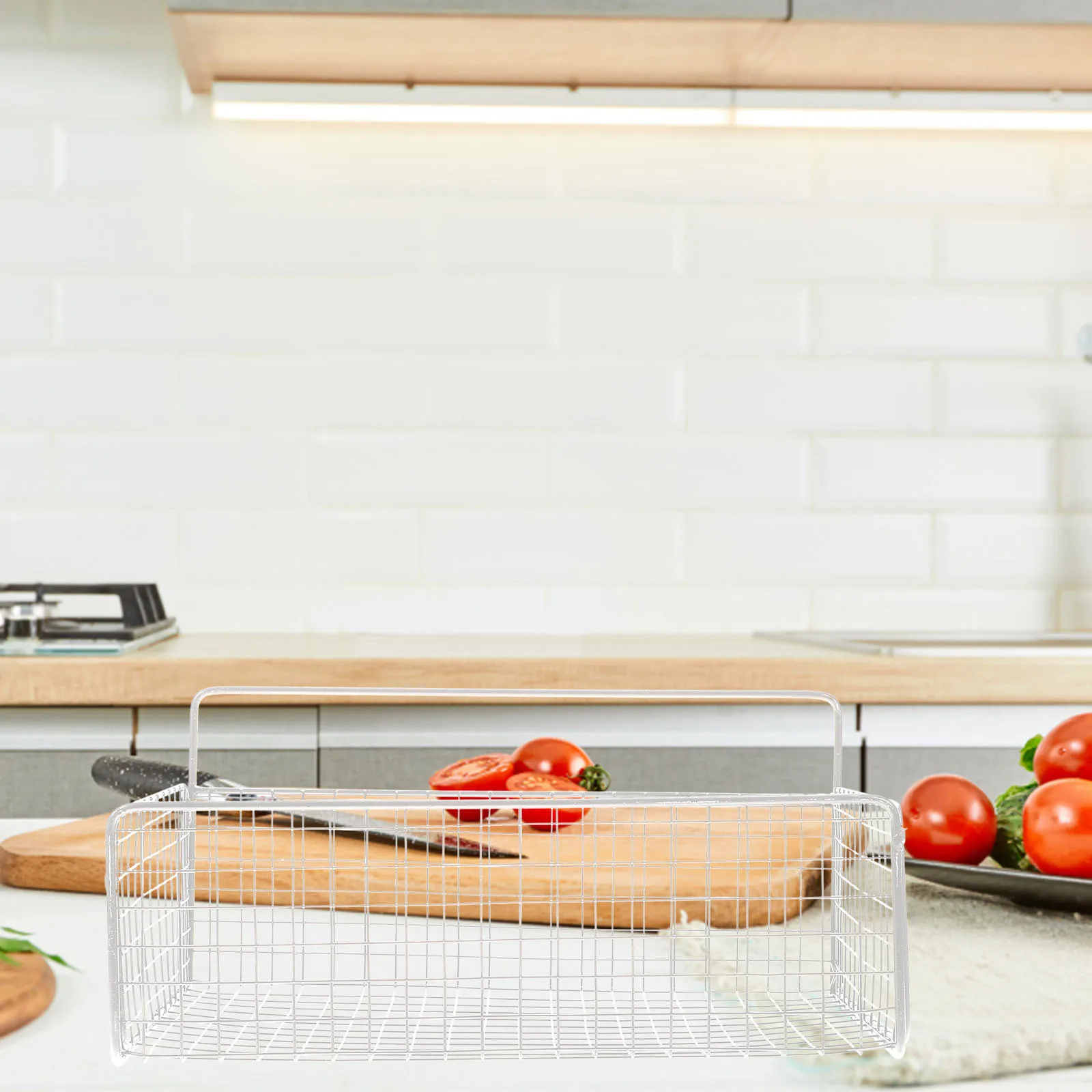 

Cabinet Door Organizer Over The Door Basket Iron Material Kitchen Accessory Multi-Function Storage Shelf Space Saving