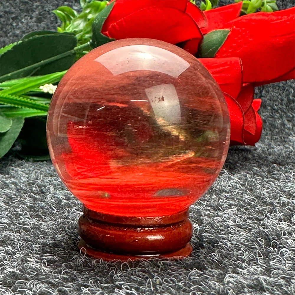 Natural Red Smelting Stone Ball Esfera  Reiki Healing Ore Specimen  For Home Decor Room Decoration Witchcraft Crafts Gifts