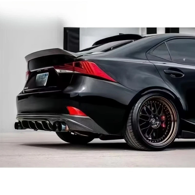 New Black Rear Bumper Diffuser Exhaust Lip Replacement, TOMS Sport Style  IS200T IS250 IS300 IS350 2013-2015 view 2