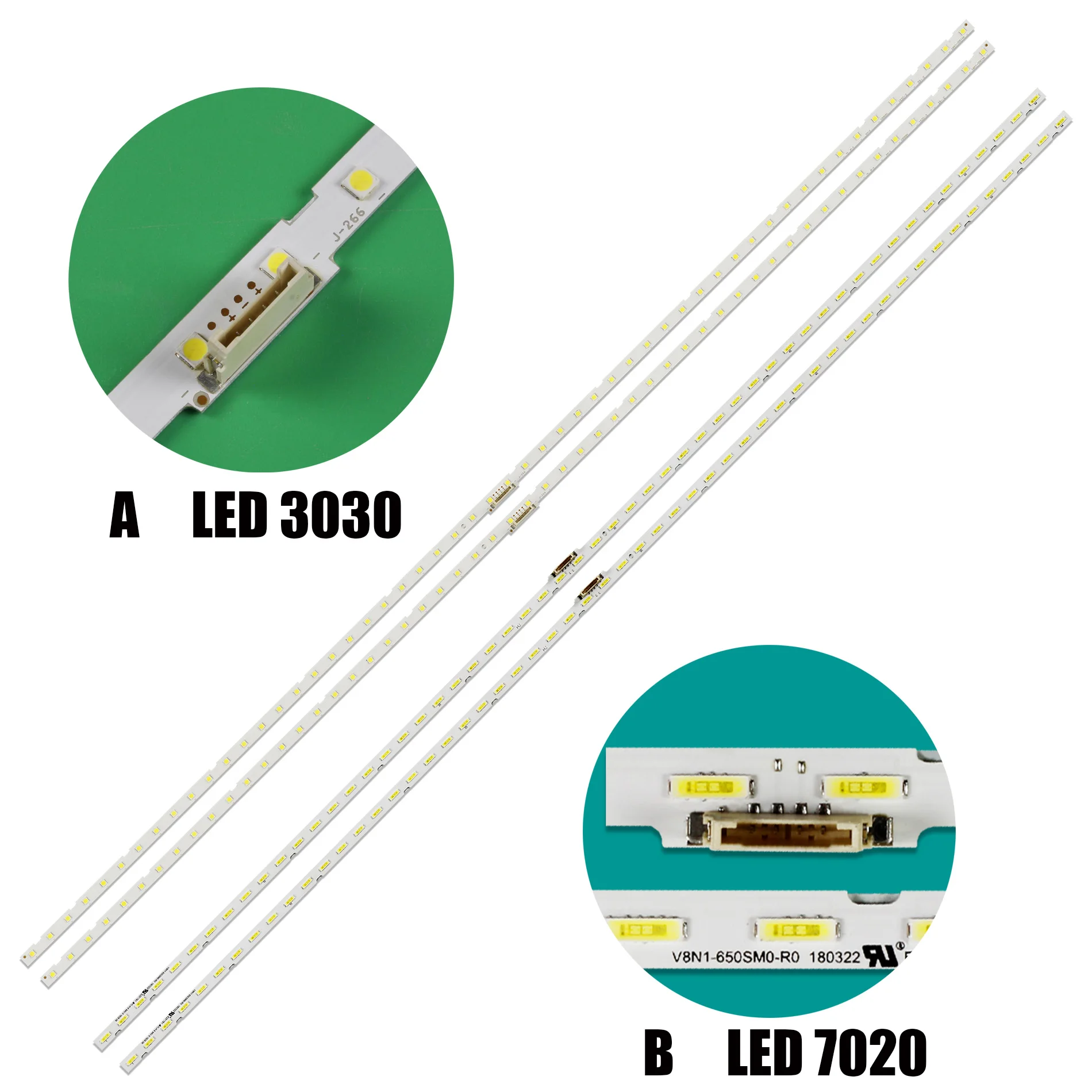 10/20/50pcs LED Strips For UE65RU7400 UN65NU6950 UN65RU7100 UE65NU7400 UE65NU7140 UE65NU7092 UE65RU7100 UN65NU7100 LM41-00614A