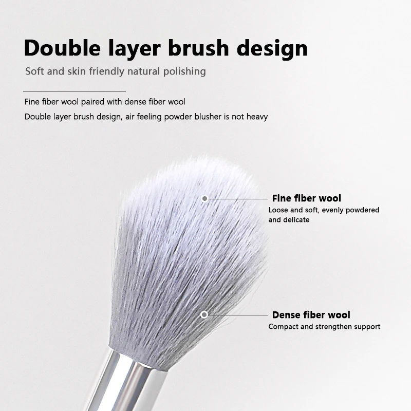 1Pc Blush Brush Portable Color Makeup Tool Natural Fiber Skin Friendly Non-irritating Multi-functional Makeup.~