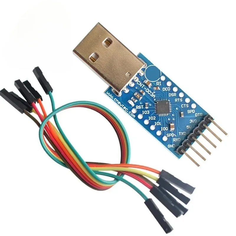 USB 2.0 para conversor serial TTL com cabos Dupont, substituição CP2102, Módulo UART 6Pin, CP2104, STC, PRGMR