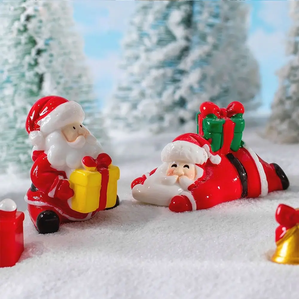 

Cartoon Bonsai Decor Micro Landscape Resin Snow Scene Christmas Miniature Mini DIY Christmas Ornaments Gifts Decorations